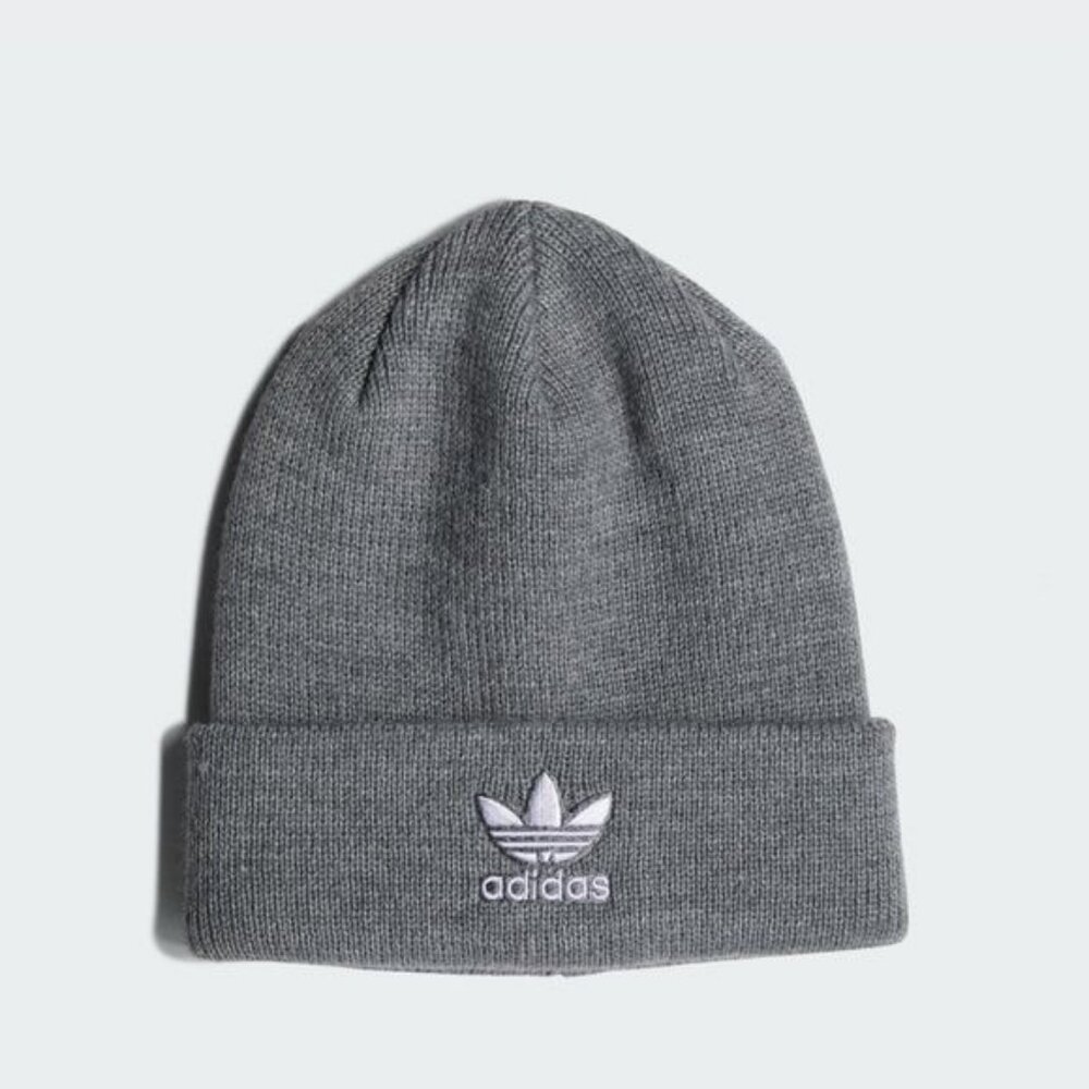 Adidas Gray Knit Trefoil Beanie - Picture 2 of 4